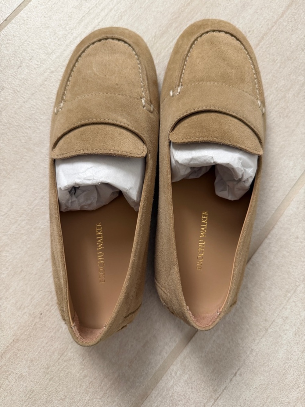 Brochu Walker Suede The Avalon Loafer in Antler - Picture 3 of 5